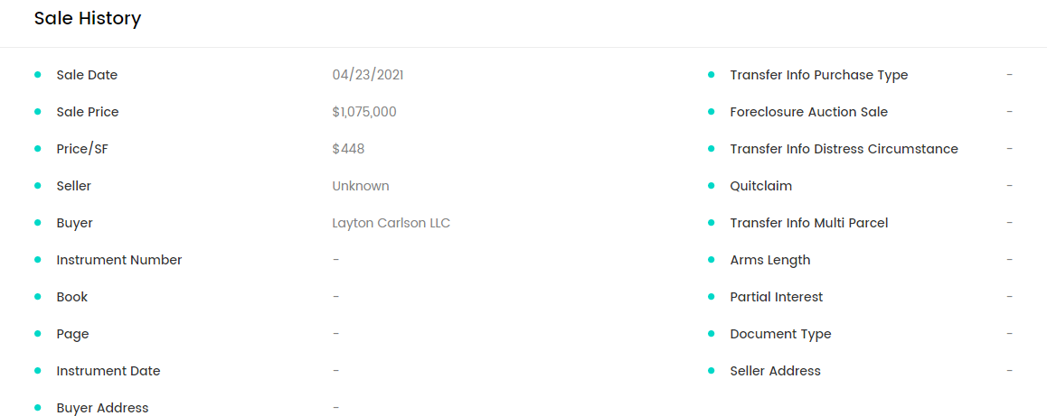 search county wide property comps - Step 3